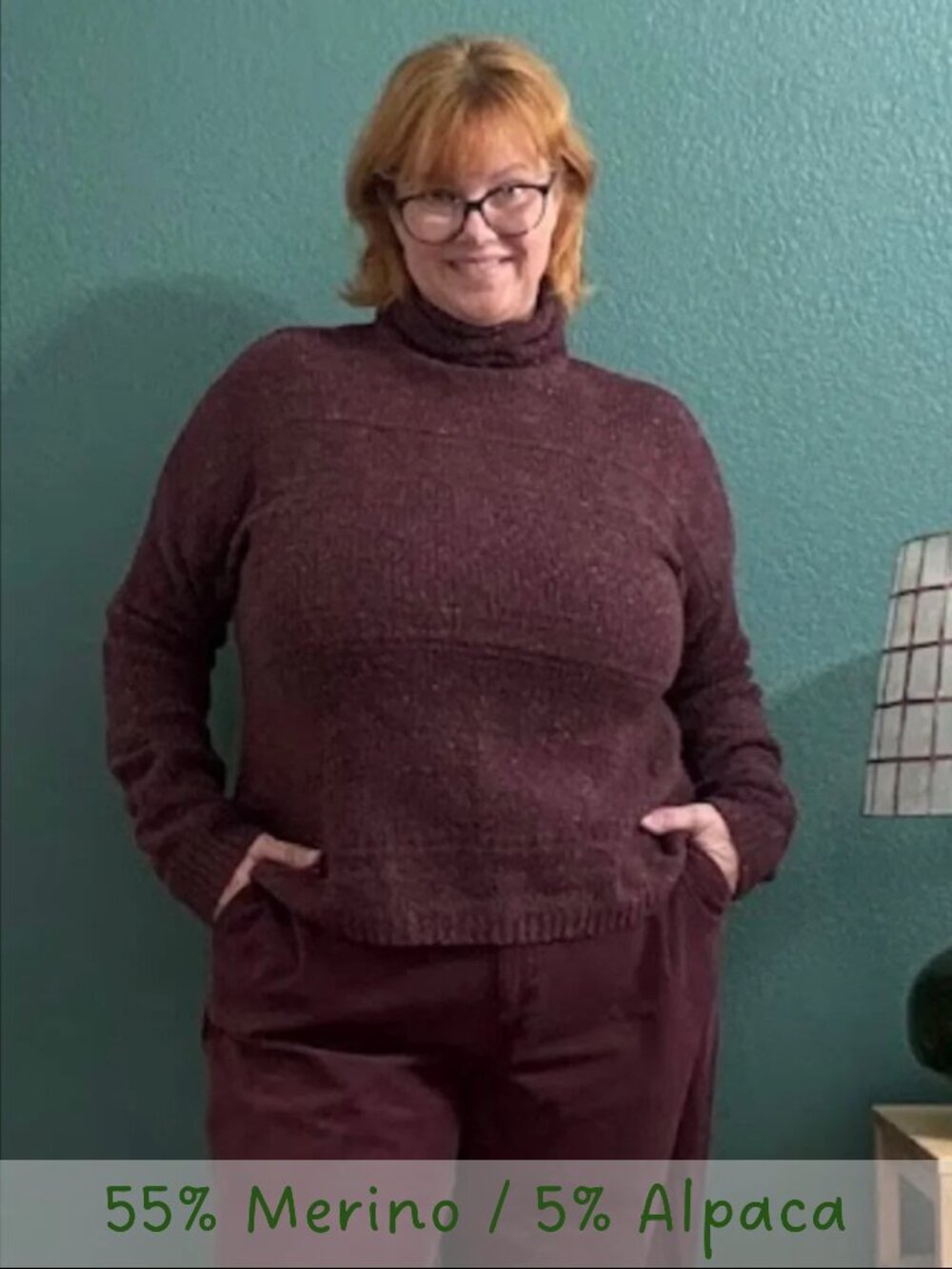 Sherpa Adventure Gear Yuden Merino Wool Alpaca Mock Neck Burgundy Sweater -  L